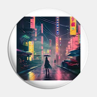 Neo Tokyo - A Lonely Man - Night Lights Pin