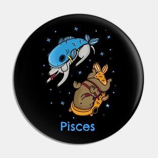 Cute Dogs Dressed as Pisces swimming in the stars Pin