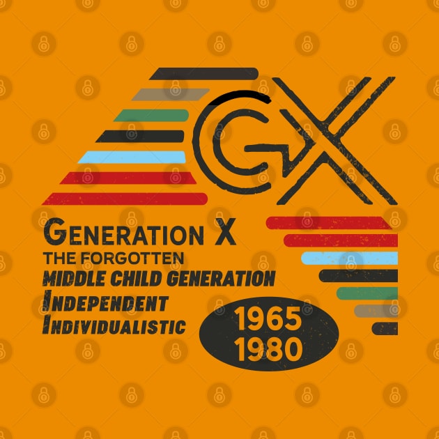 Generation X middle child generation 1965 1980 by Nostalgia Avenue