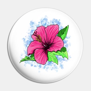 Pink Hibiscus Pin