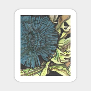 Blue Dandelion, Dare to be Different! Magnet