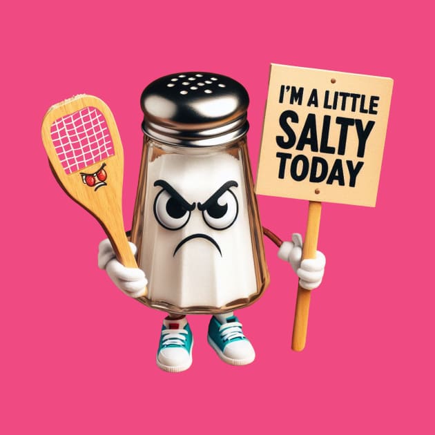 Angry Salt Shaker "I'm A Little Salty Today" Pickleball Tennis #3 by Battlefoxx Living Earth