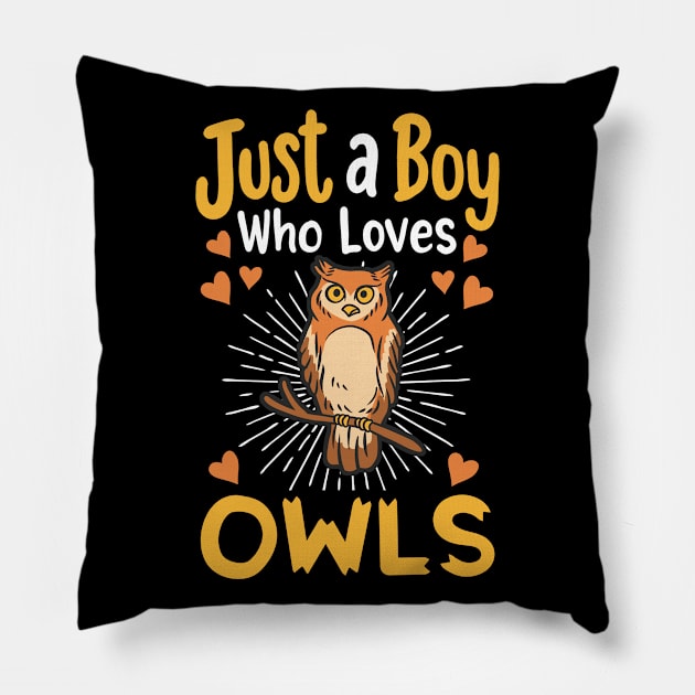 Owl Owl Lover Birdwatching Pillow by KAWAIITEE