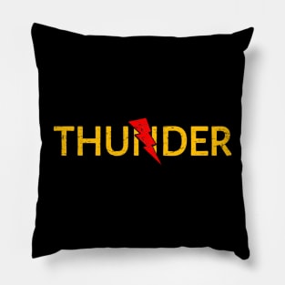 Thunder Grunge Logo Pillow