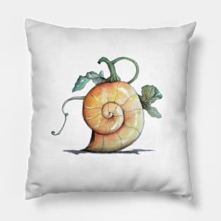 Ammonite Fossil Halloween Pumpkin Pillow