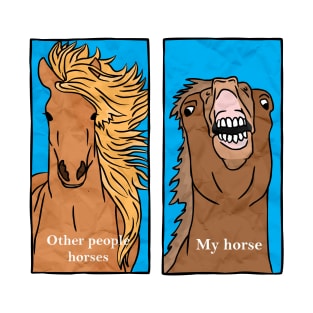 Funny Horse Comparison Meme T-Shirt