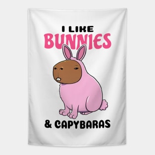 I Like Bunnies and Capybaras Tapestry