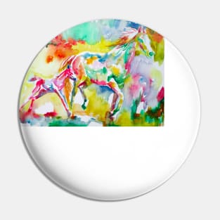 HORSE AND FOAL - watercolor painting Pin