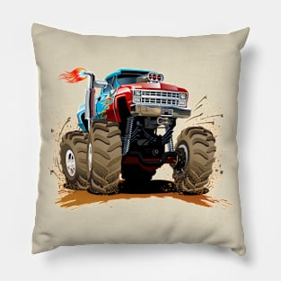 Cartoon monster truck Pillow