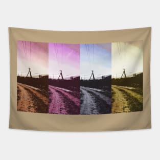 dirt road pop art Tapestry