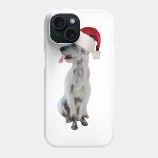 Funny Irish wolfhound In Santa Hat Phone Case