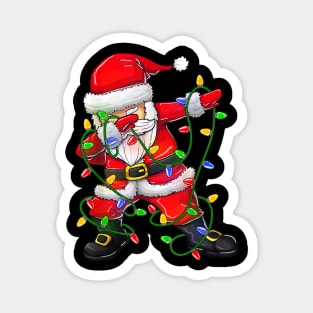 Dabbing Santa Christmas Tree Lights Magnet