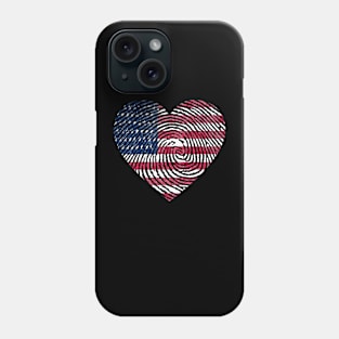 US flag fingerprint Phone Case