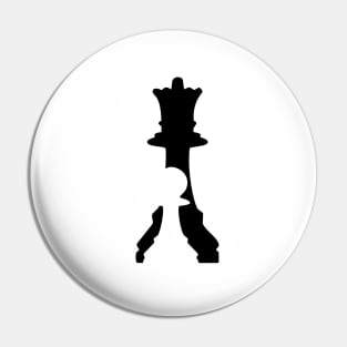 Chess - Queen and Pawn meets in negative spaces Pin