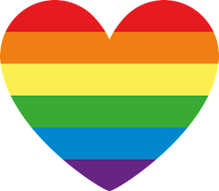 LGBT | Gay Pride Rainbow Heart Magnet