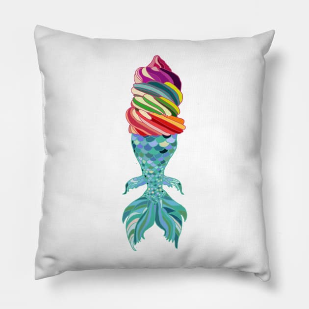 Mermaid Ice Cream Pillow by notsniwart