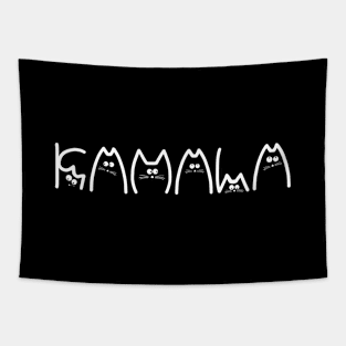 Kamala Harris Cat Lettering Positive Funny Tapestry