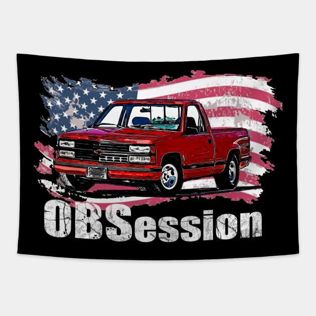 OBS Obsession Chevy C/K trucks General Motors 1988 and 1998 pickup trucks, heavy-duty trucks square body Old body style Tapestry by JayD World