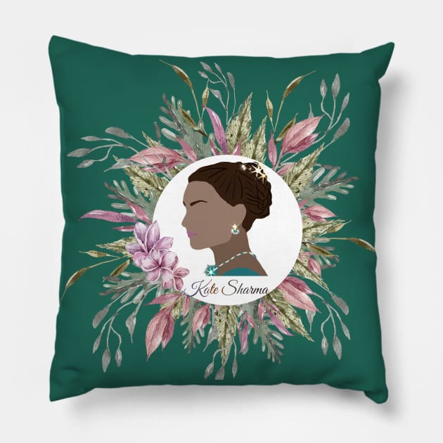 Kate Sharma Floral Portrait Pillow by Regency Romp