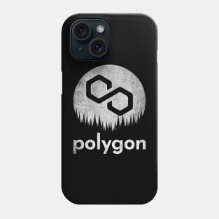 Vintage Polygon Matic Coin To The Moon Crypto Token Cryptocurrency Wallet Birthday Gift For Men Women Kids Phone Case