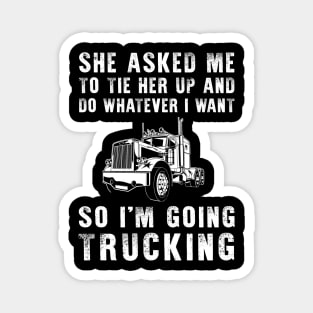 On the Road to Laughter: Embrace Your Playful Trucking Adventures! Magnet