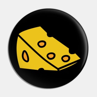 Funny Cheese Symbol Illustration Pin