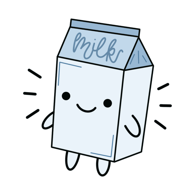 Kawaii Milk Carton by trippyzipp