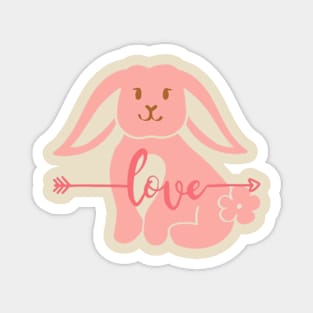 Bunny Love Arrow Magnet