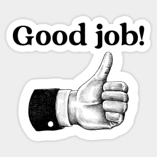 Good Job Thumbs Up Sticker - U.S. Custom Stickers