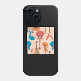 Guitar music pattern Phone Case