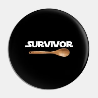 Wooden spoon survivor Pin