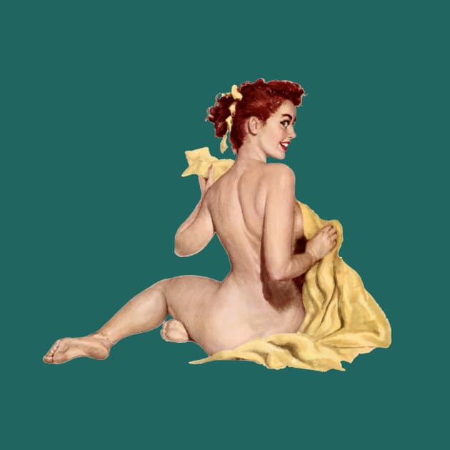 Sexy redhead pinup girl by pickledpossums