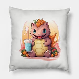 Cute Godzilla and drinking water Pillow