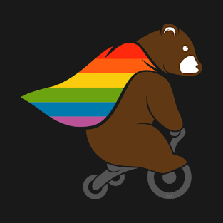 Bear Rainbow Flag Hero Bear Gay Pride T-Shirt