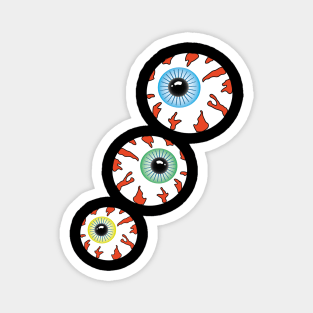 Crazy eyes fun cartoon illustration Magnet