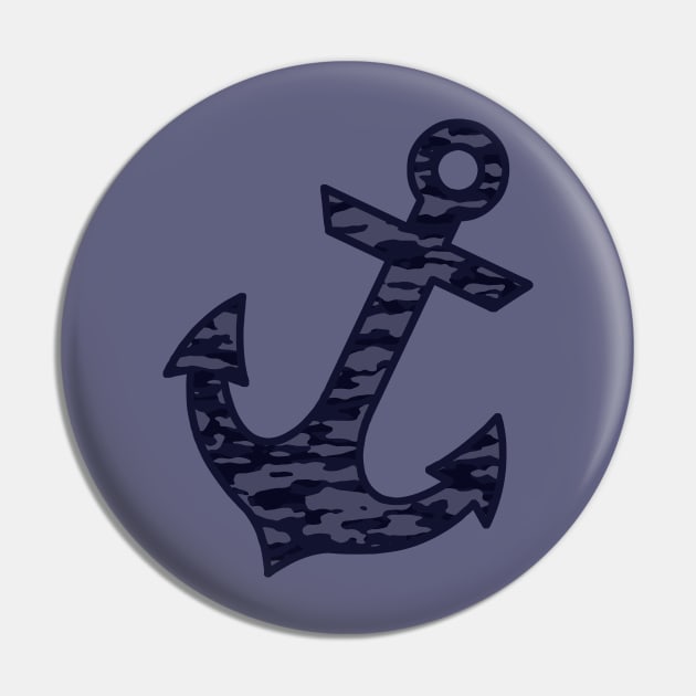 Dark blue camouflage anchor Pin by Destroyed-Pixel