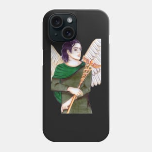 Archangel Raphael the Healer- Dark Green Phone Case