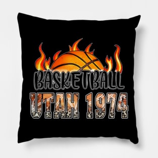 Classic Basketball Design Utah Personalized Proud Name Pillow