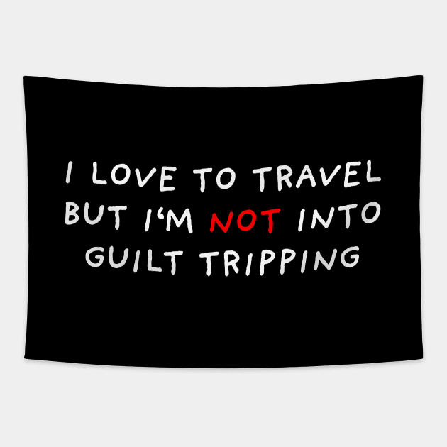 No Guilt Tripping | Black Tapestry by DrawingEggen