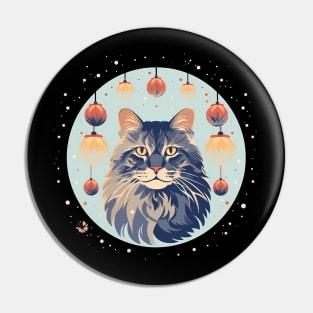 Maine Coon Cat Xmas Xmas Ornament, Love Cats Pin