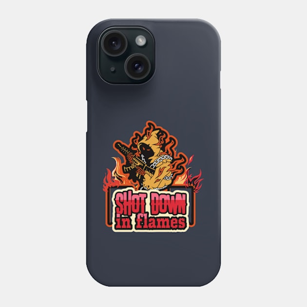 Music Shot Down In Flames Phone Case by bert englefield 