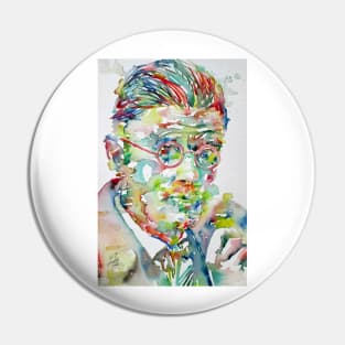 JAMES JOYCE - watercolor portrait .2 Pin