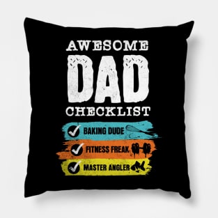 Awesome Dad checklist Pillow