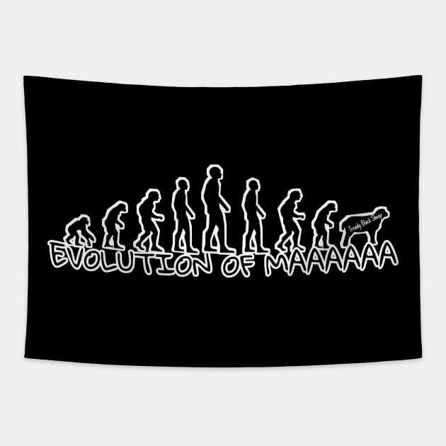 Trendy Black Sheeple Evolution Tapestry by Trendy Black Sheep