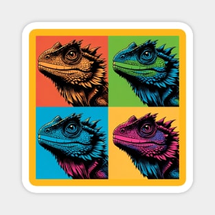 Bearded Dragon Pop Art - Cool Lizard Magnet