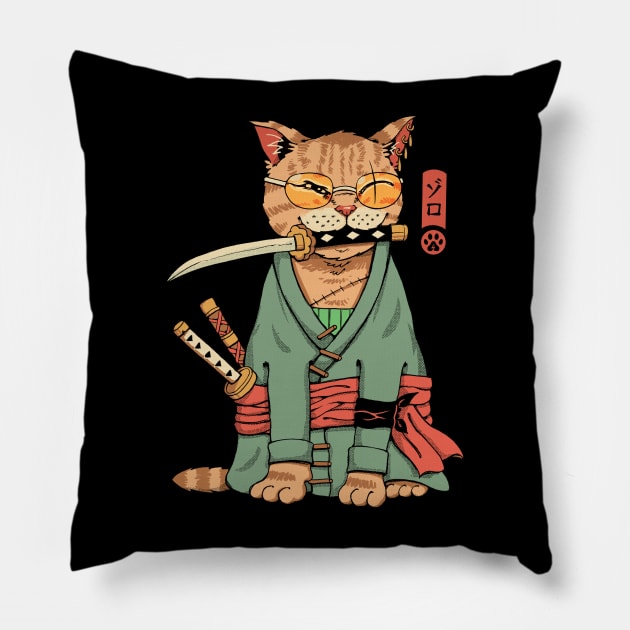 Zoro Catana Pillow by Vincent Trinidad Art