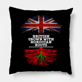 British Grown With Moroccan Roots - Gift for Moroccan With Roots From Morocco Pillow