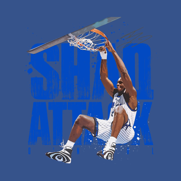 Disover Shaq Attack - Shaquille Oneal Orlando Magic - T-Shirt