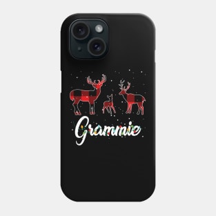 Grammie Reindeer Plaid Pajama Shirt Family Christmas Phone Case