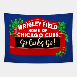 Chicago Wrigley Field Sign Tapestry